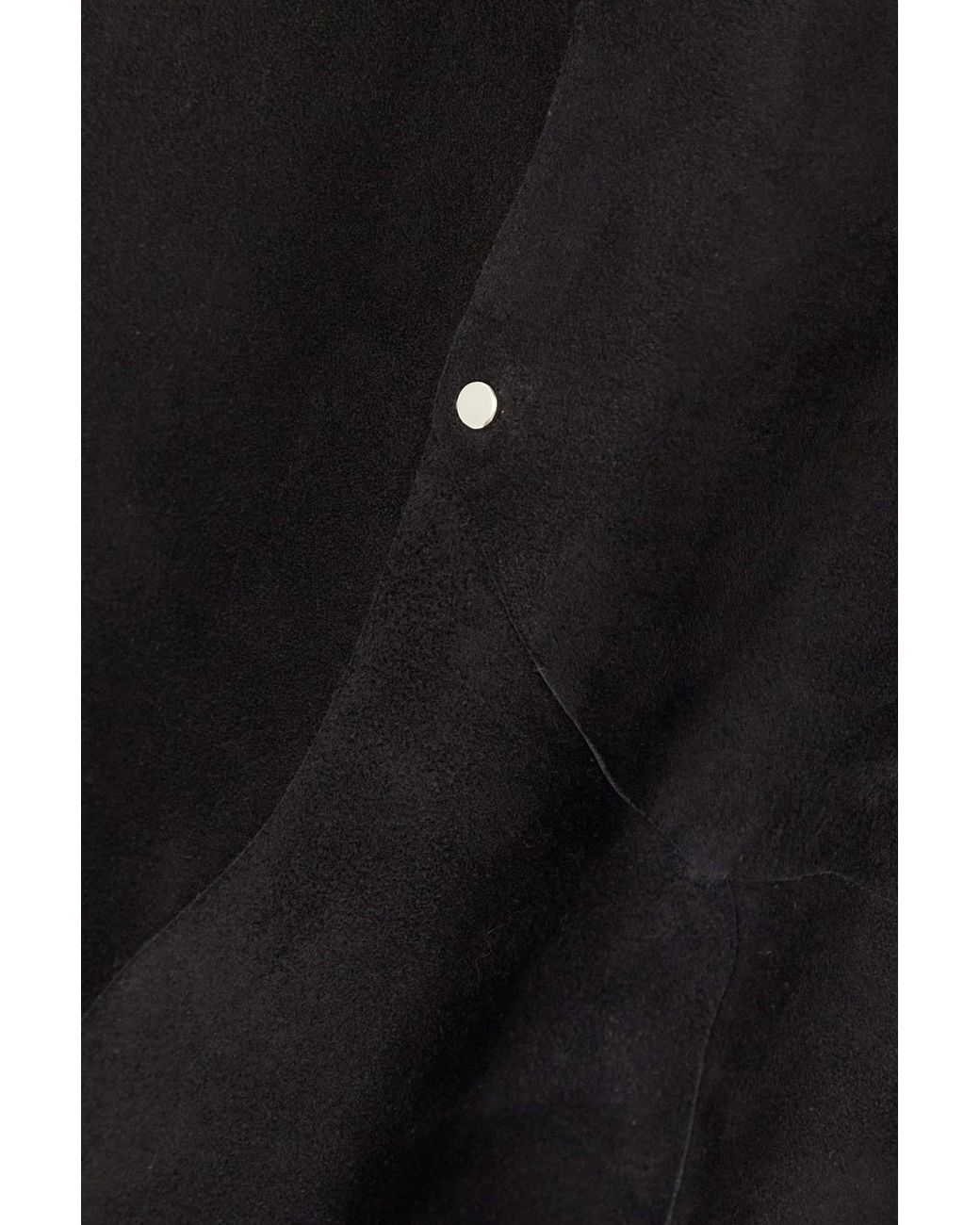 Chloé Black Studded Suede Midi Skirt