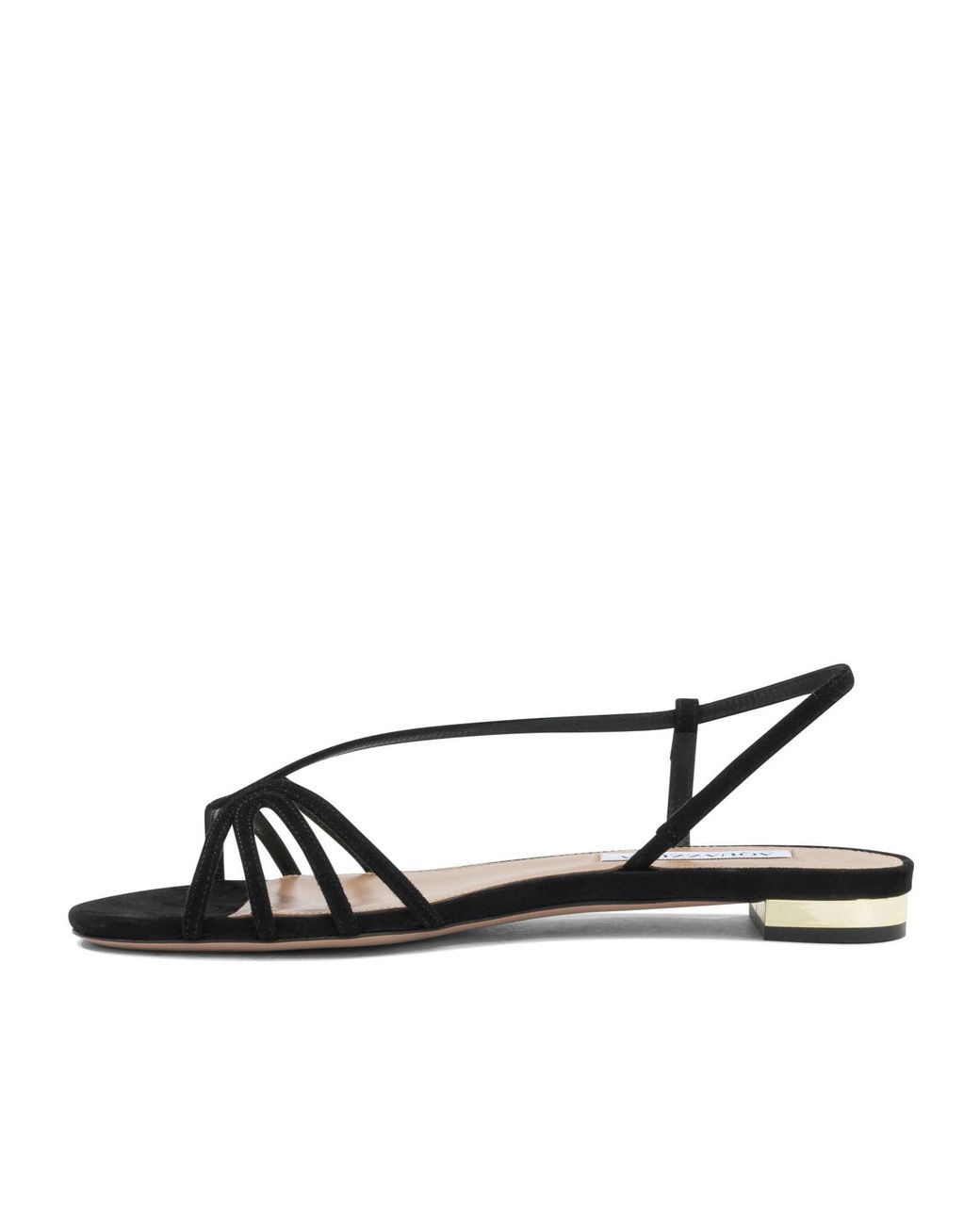 Aquazzura Black Talk To Me Low Heeled Sandals