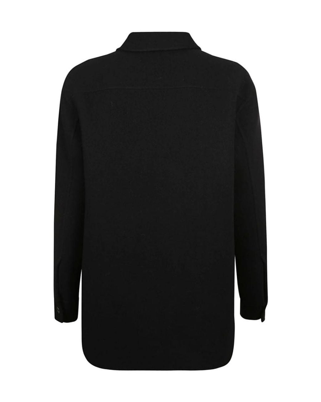 Jil Sander Black Long-Sleeved Buttoned Overshirt for men