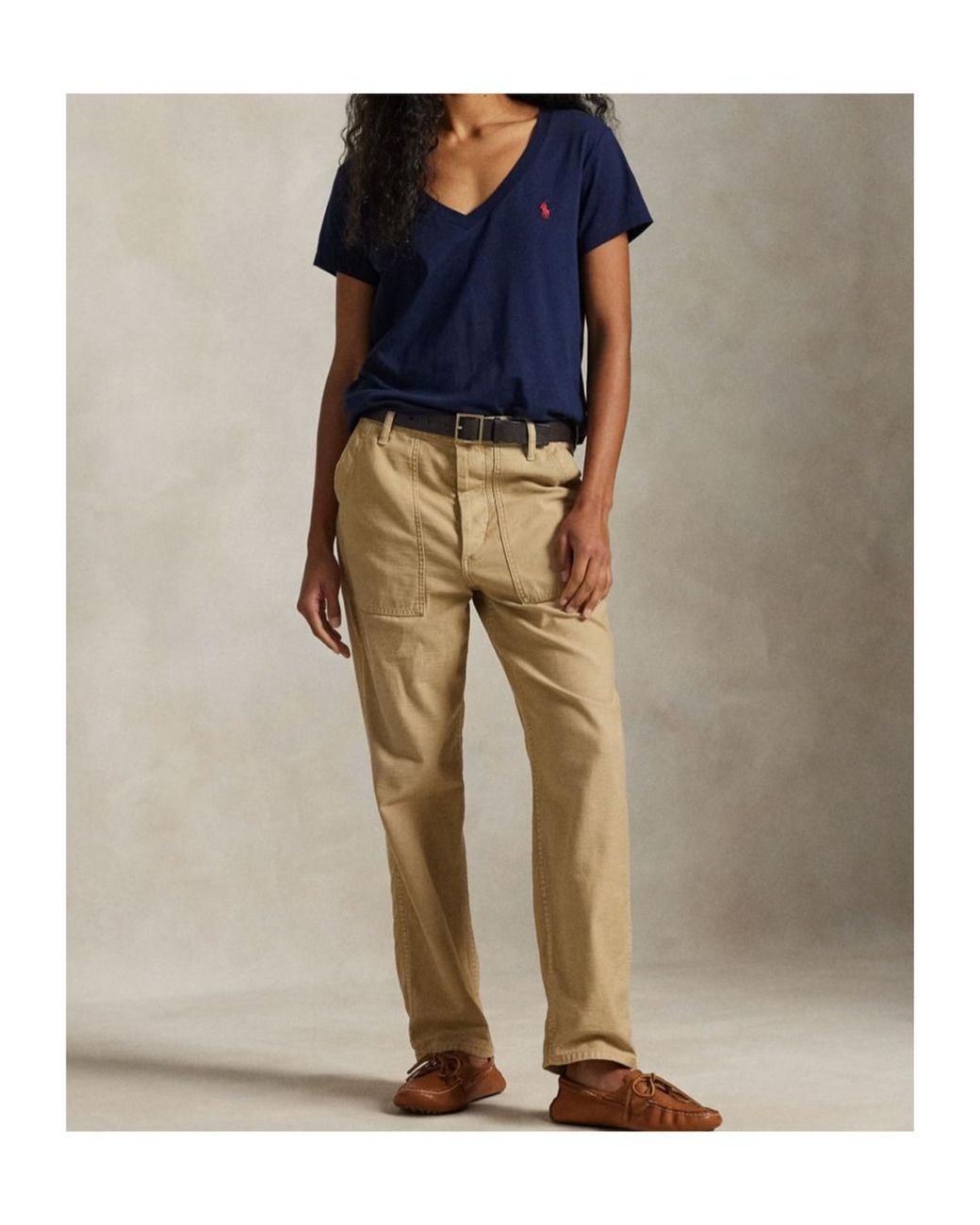 Polo Ralph Lauren Blue Logo V-Neck T-Shirt