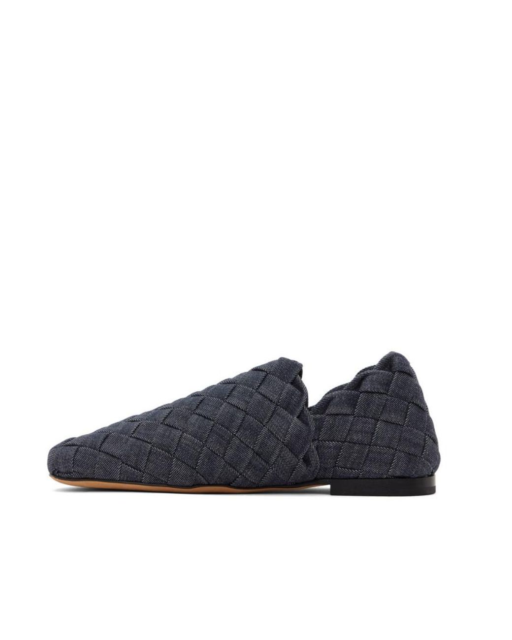 Bottega Veneta Blue Intrecciato Denim Slippers for men