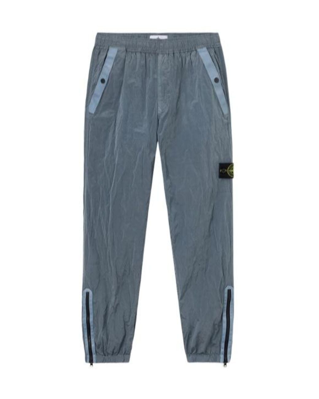 Stone Island Blue Logo Patch Track Pants for men