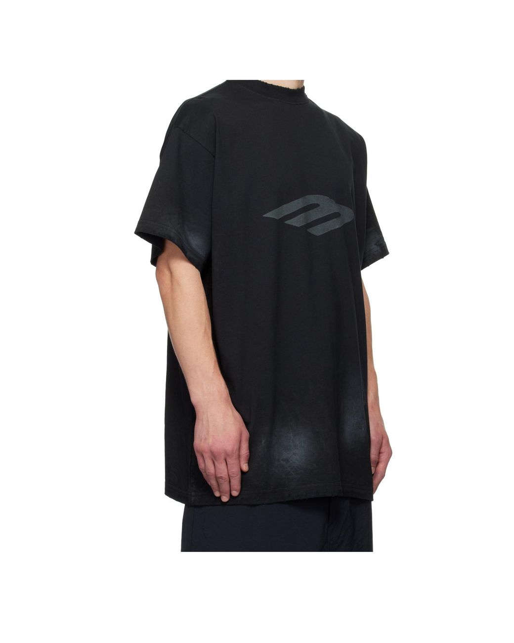 Balenciaga Black 3B Sport Icon Oversized T-Shirt for men