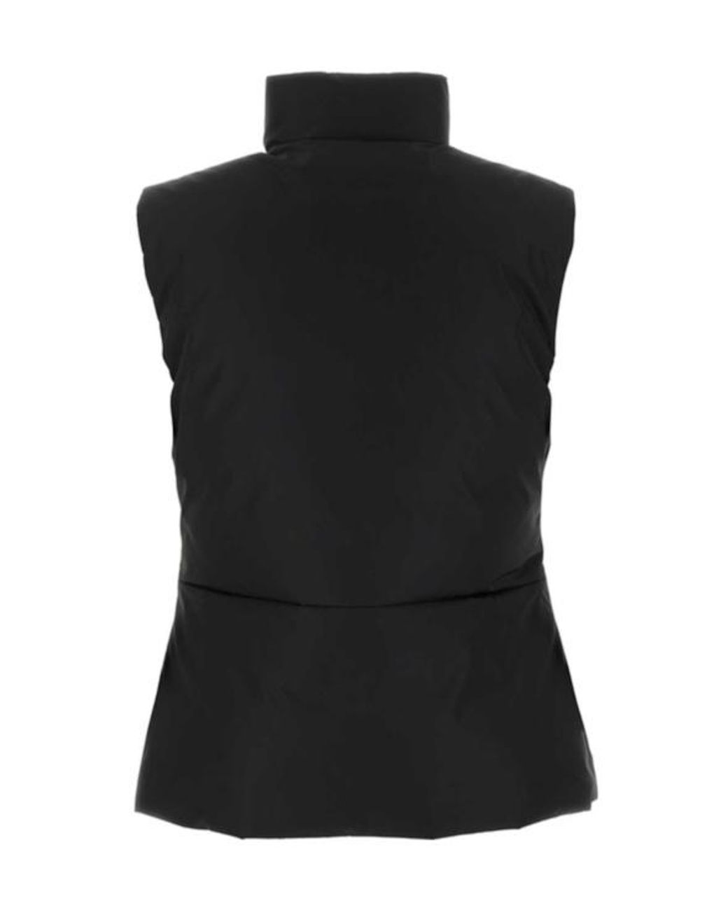 Jil Sander Black Logo Detailed High-Neck Down Vest
