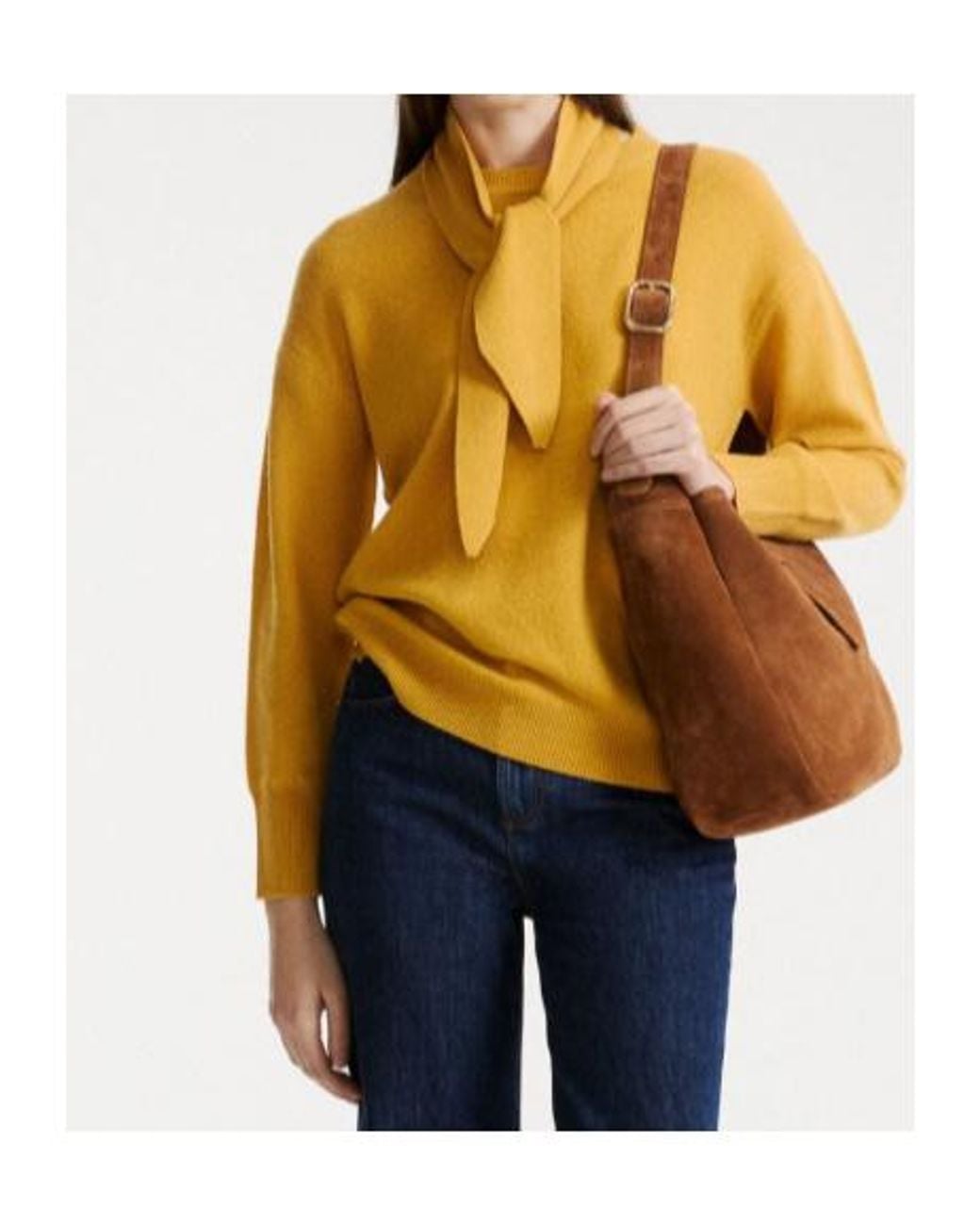 Marella Yellow Cashmere And Wool Crew-Neck Jumper