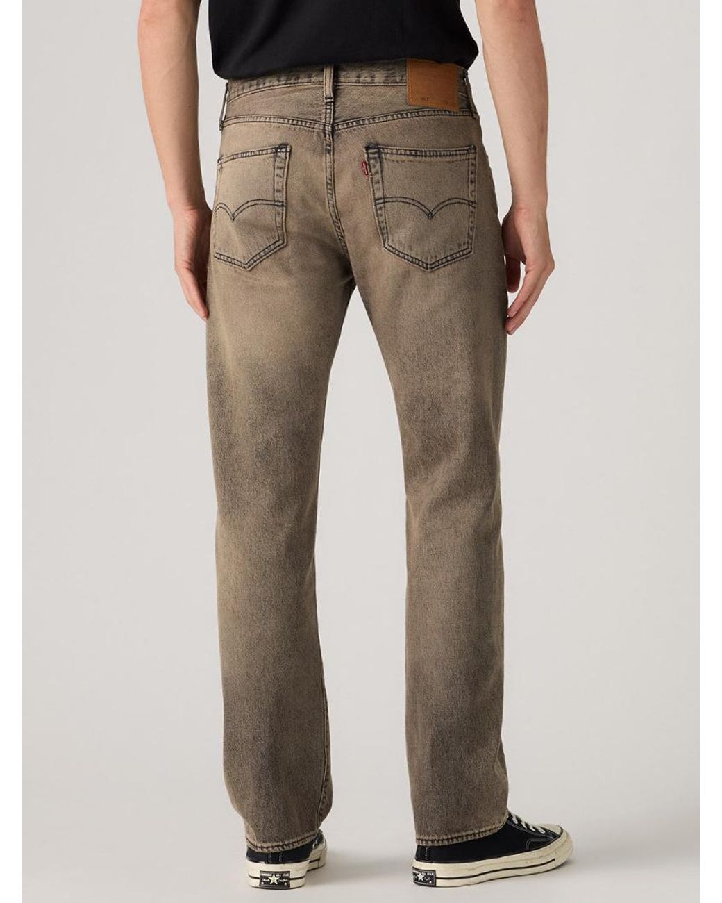 Levi's Gray 501 Original Straight-Leg Jeans for men