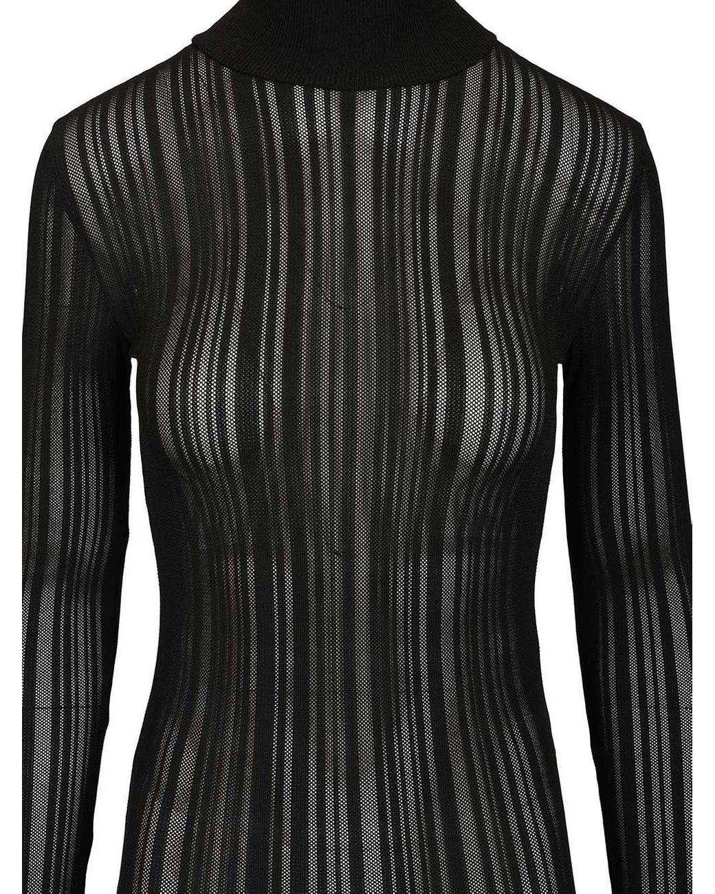 Amazuìn Black Lydia Ribbed Mini Dress