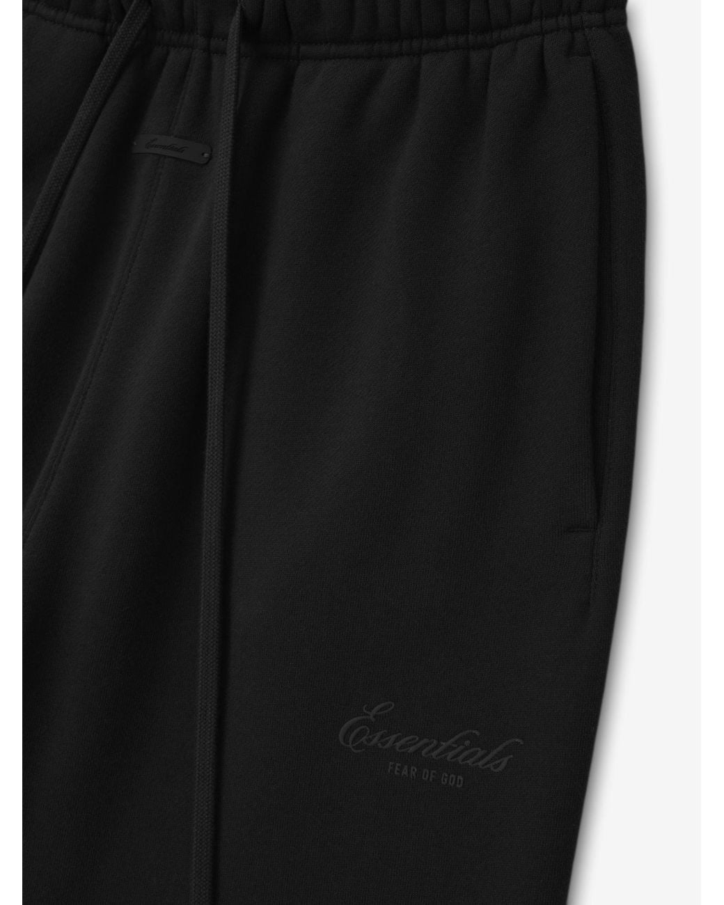 Fear Of God Black Logo Detailed Drawstring Track Pants