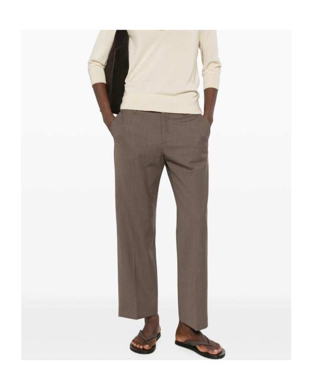 Berwich Gray Straight-Leg Casual Pants