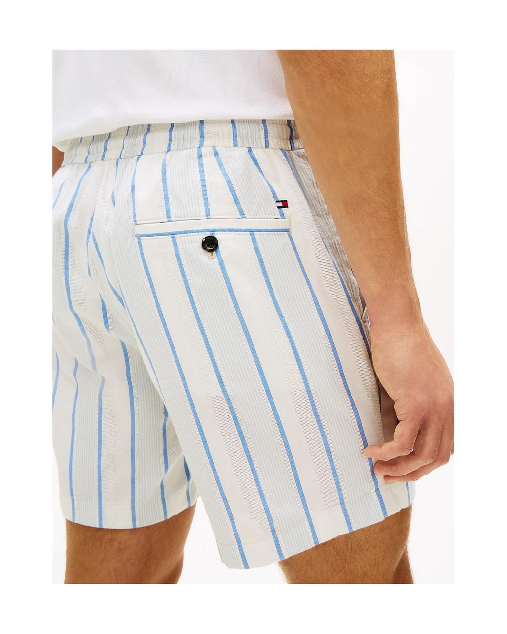 Tommy Hilfiger Blue Dover Open Weave Dobby 8 Inseam Shorts for men