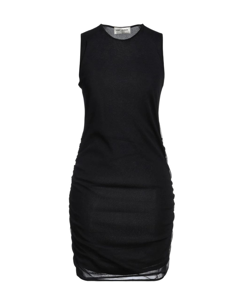 Saint Laurent Black Slim Sleeveless Dress