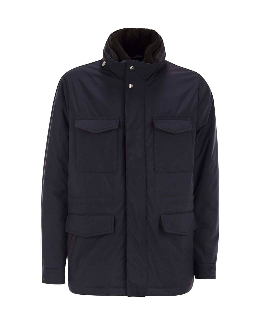 Fedeli Blue Rainstop Safari Jacket for men