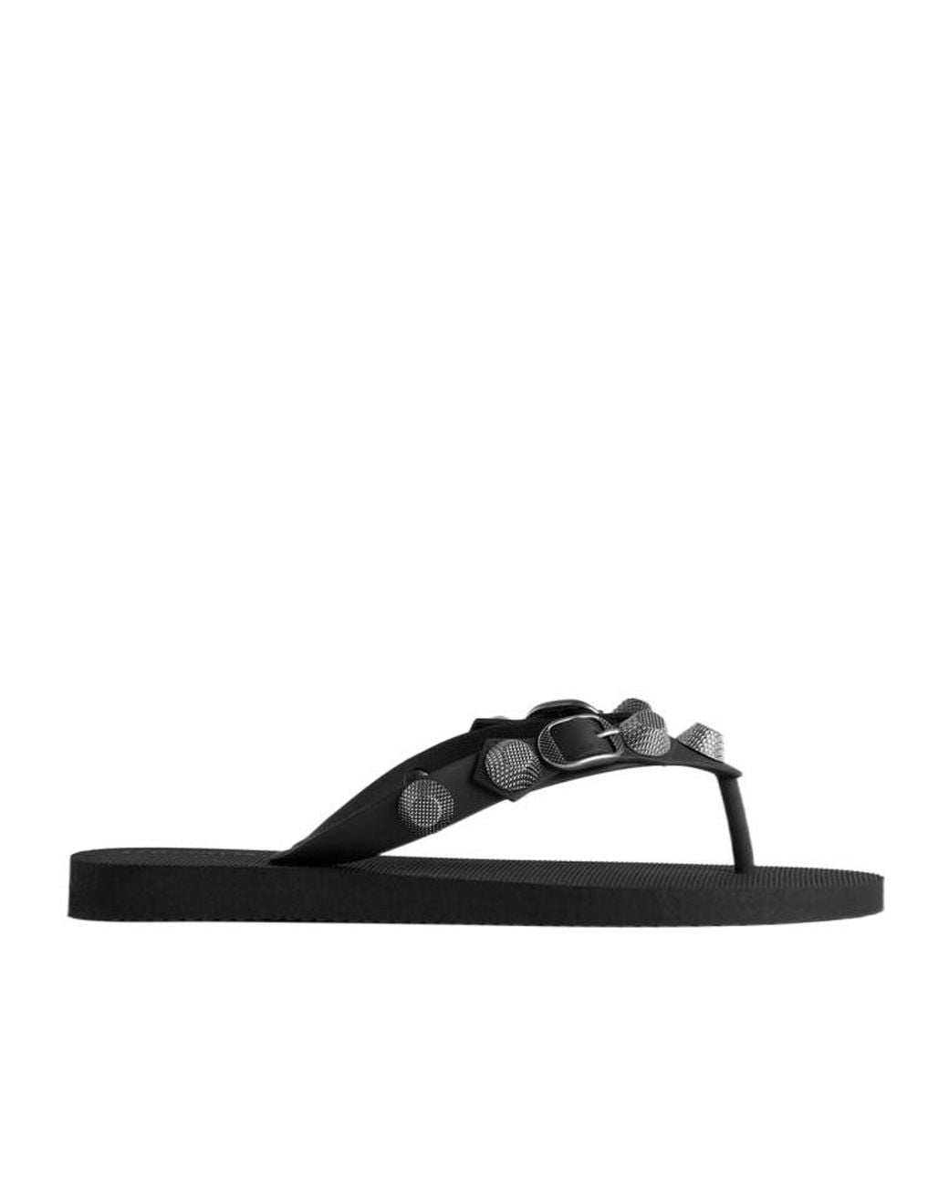 Balenciaga Multicolor Cagole Studded Flip-Flops