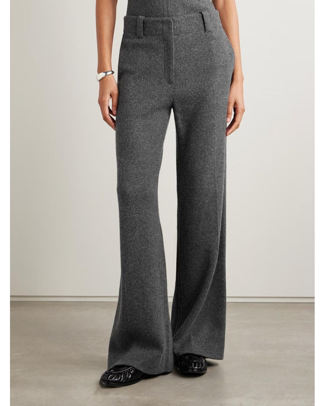 Proenza Schouler Gray Wide-Leg Casual Pants