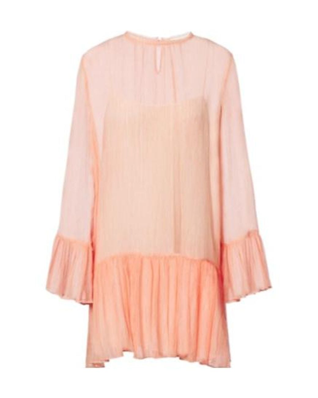 Ulla Johnson Pink Emmeline Ruffled Silk Chiffon Minidress