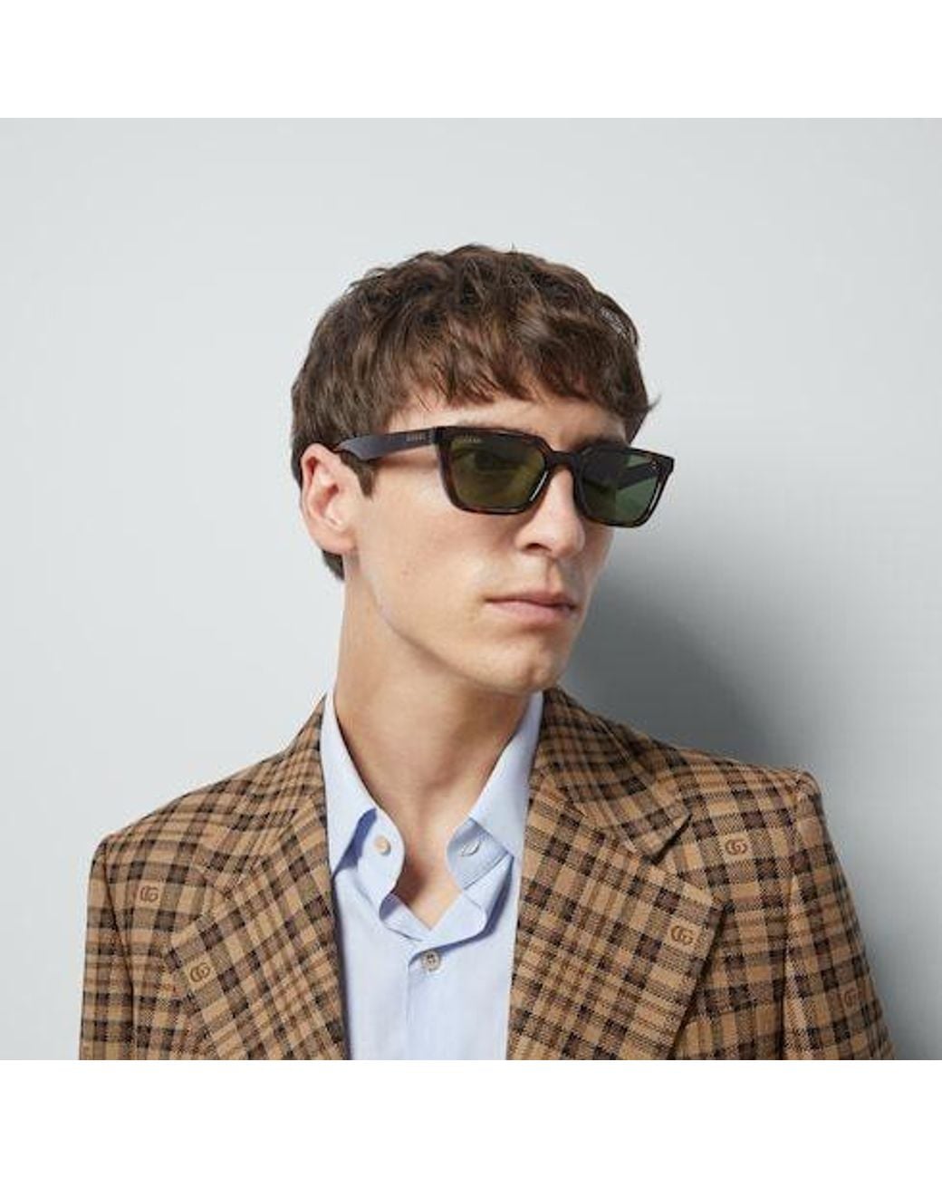 Gucci Green Eyewear Cateye Frame Sunglasses for men