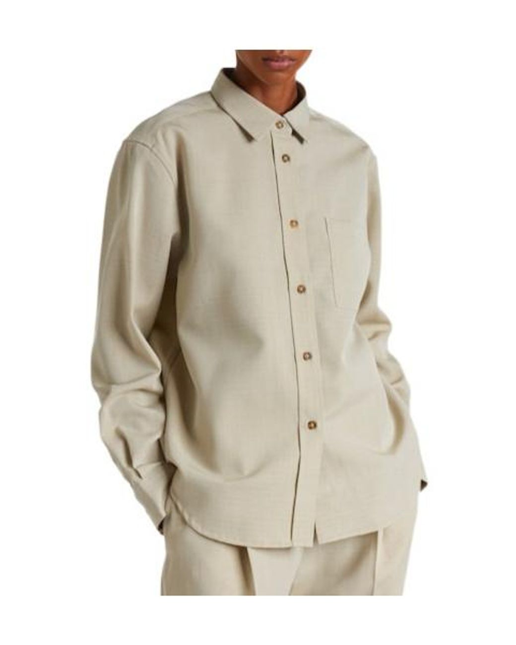 Rohe Natural Wool And Silk Shirt