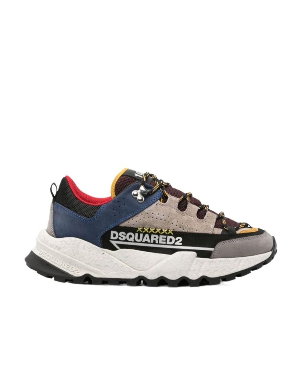 DSquared² Blue Luxe Colour Block Leather Sneakers for men
