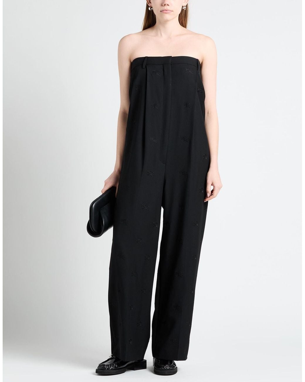 Burberry Black Sleeveless Vneck Wool Dress
