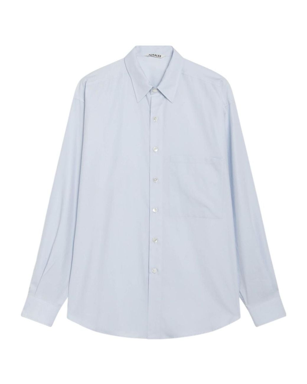 Auralee White Relaxed Long Sleeve Shirt for men
