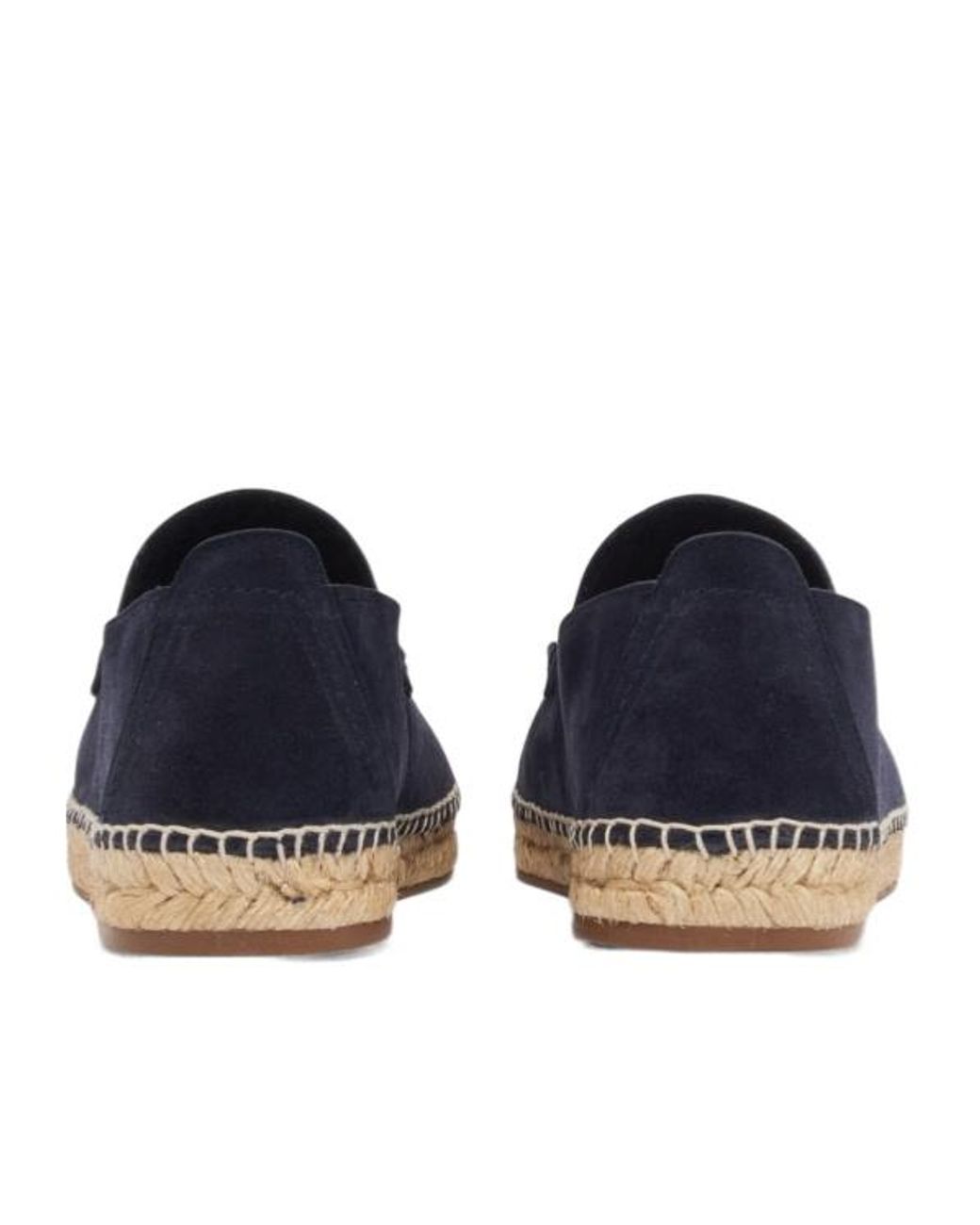 Emporio Armani Blue Stitch-Trim Espadrilles for men