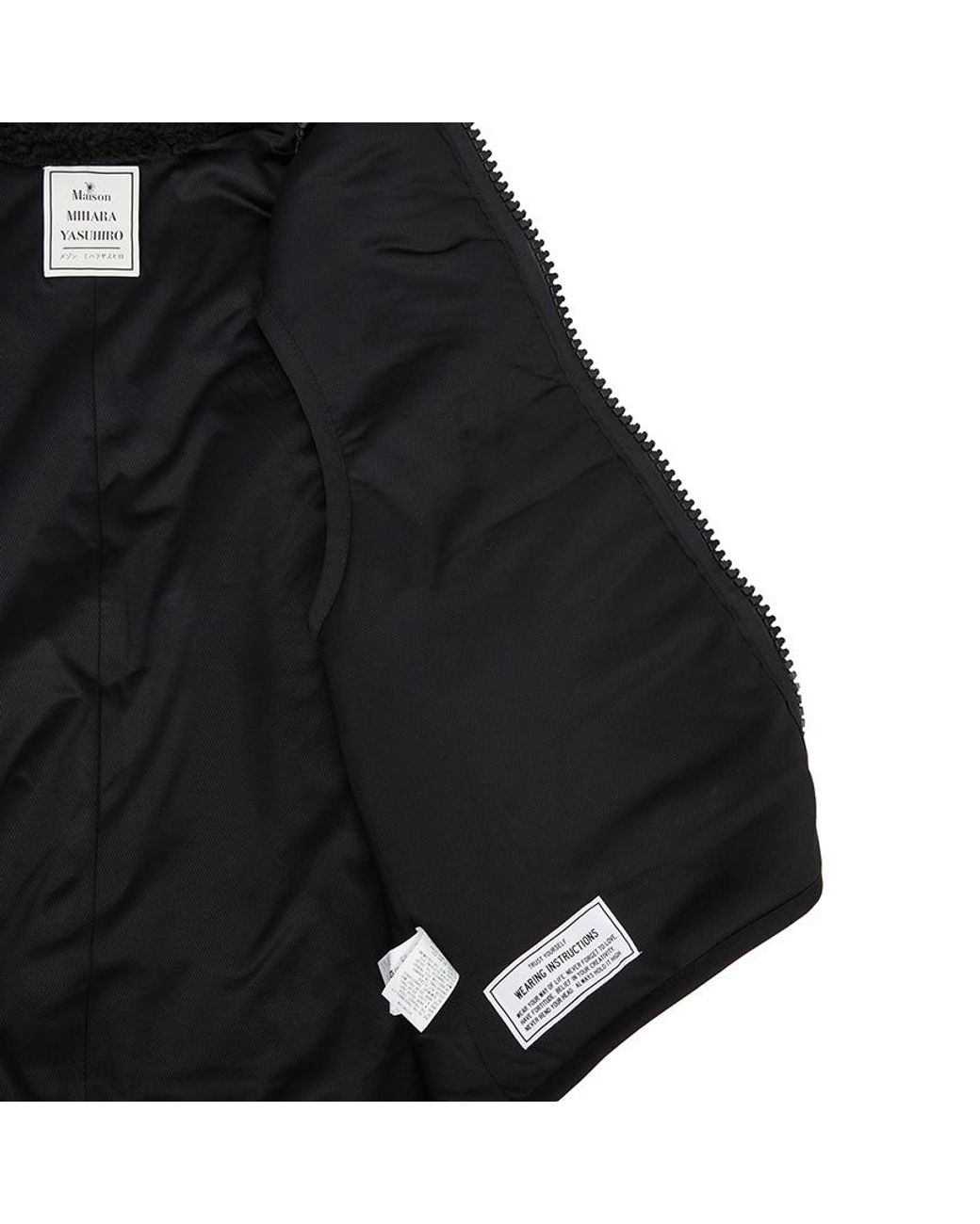 Maison Mihara Yasuhiro Black Zipper Vest for men