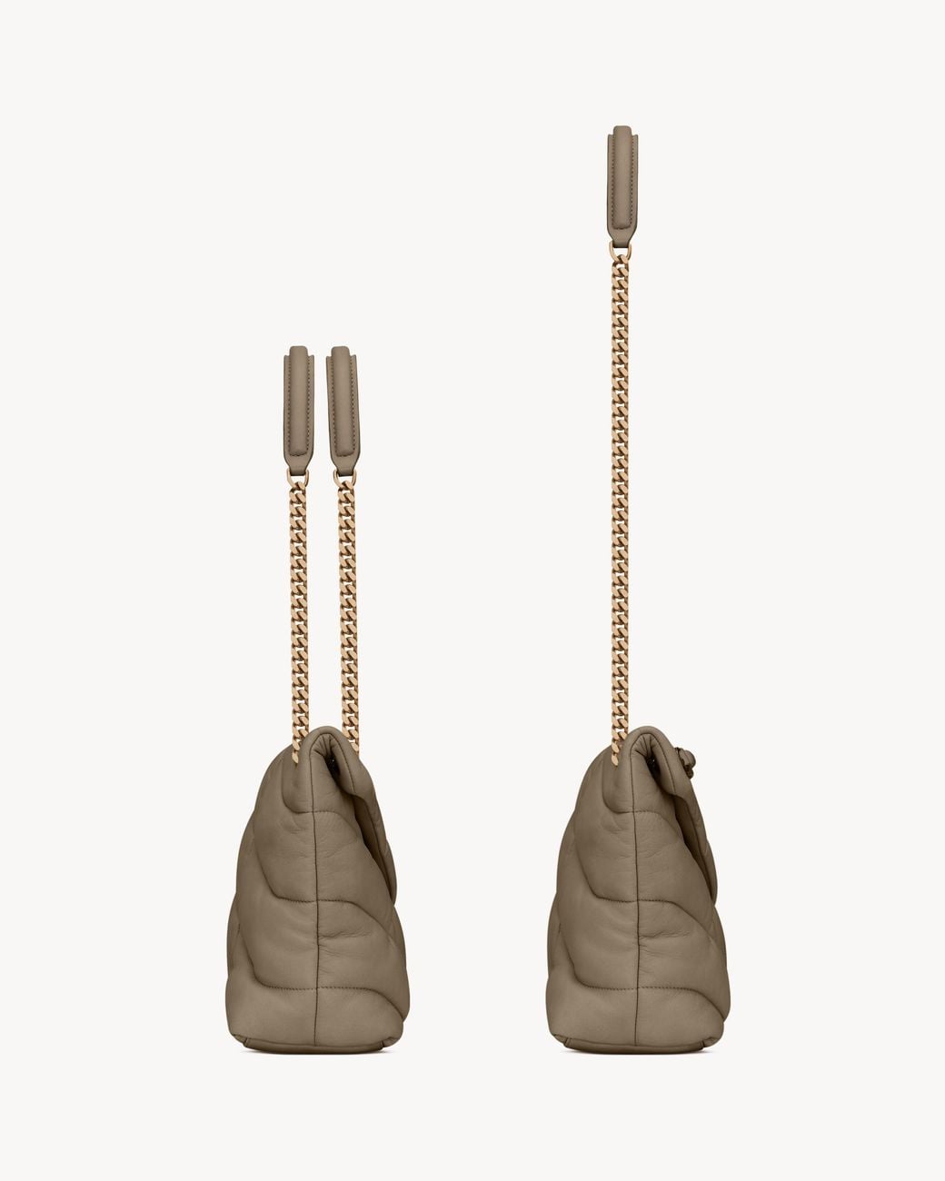 Saint Laurent Gray Puffer Medium Shoulder Bag