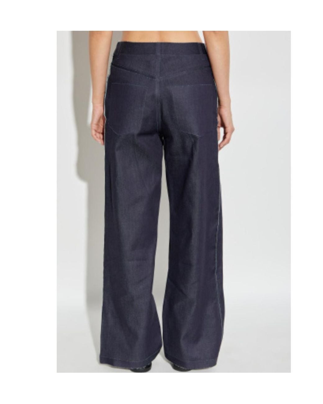 Marni Blue Stretched Denim Trompe L'Oeil Trousers