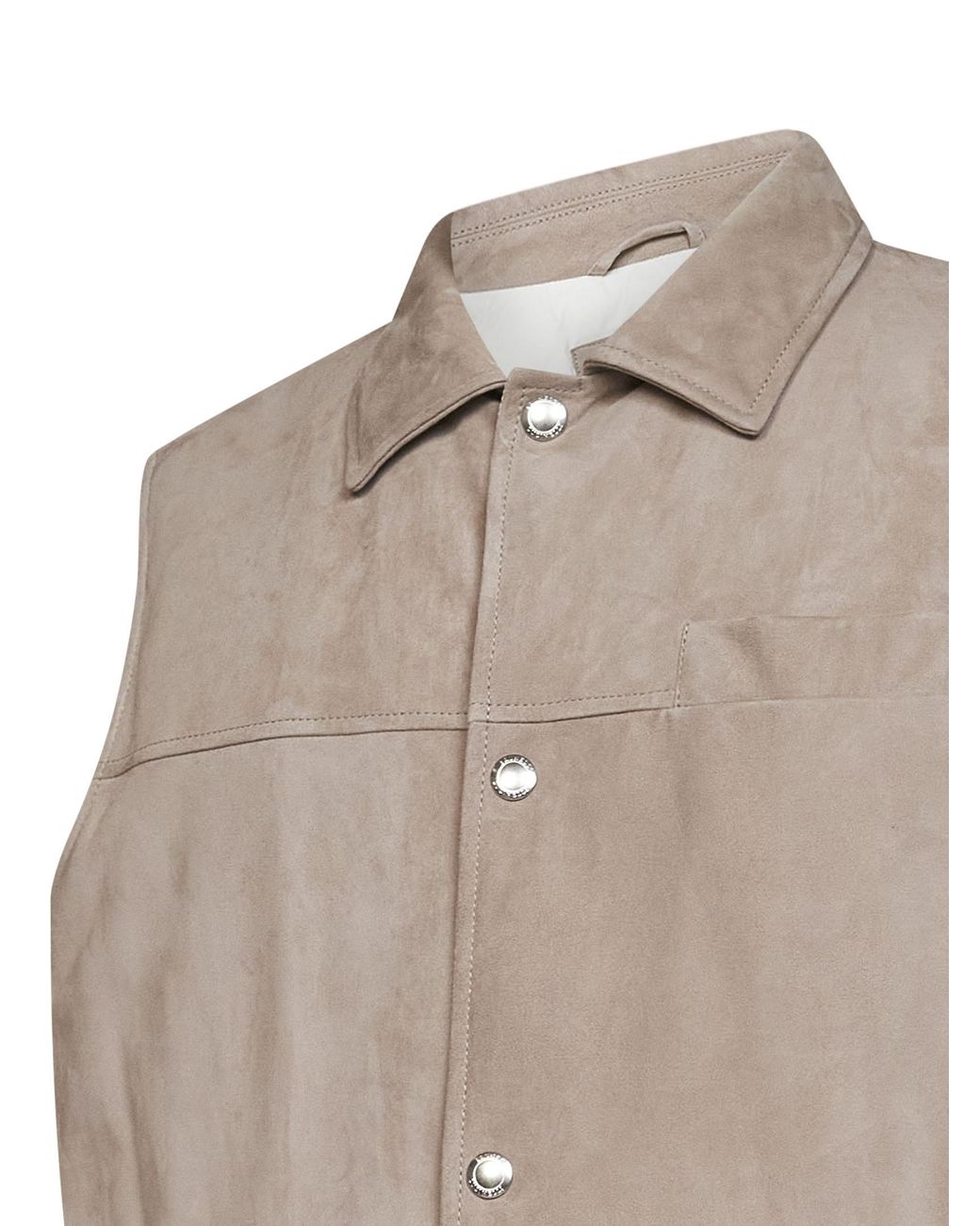 Brunello Cucinelli Brown Sleeveless Buttoned Vest for men