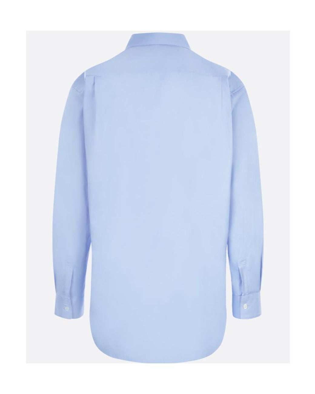 Comme des Garçons Blue Comme Des Garçons Shirt Curved Hem Buttoned Shirt for men