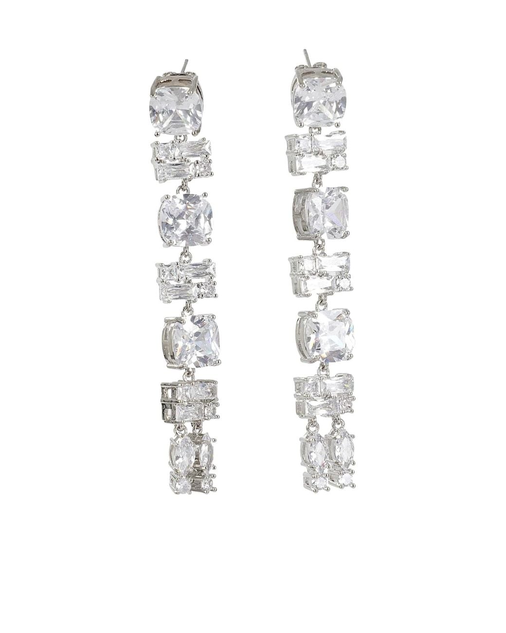 Rabanne White Embellished Earrings
