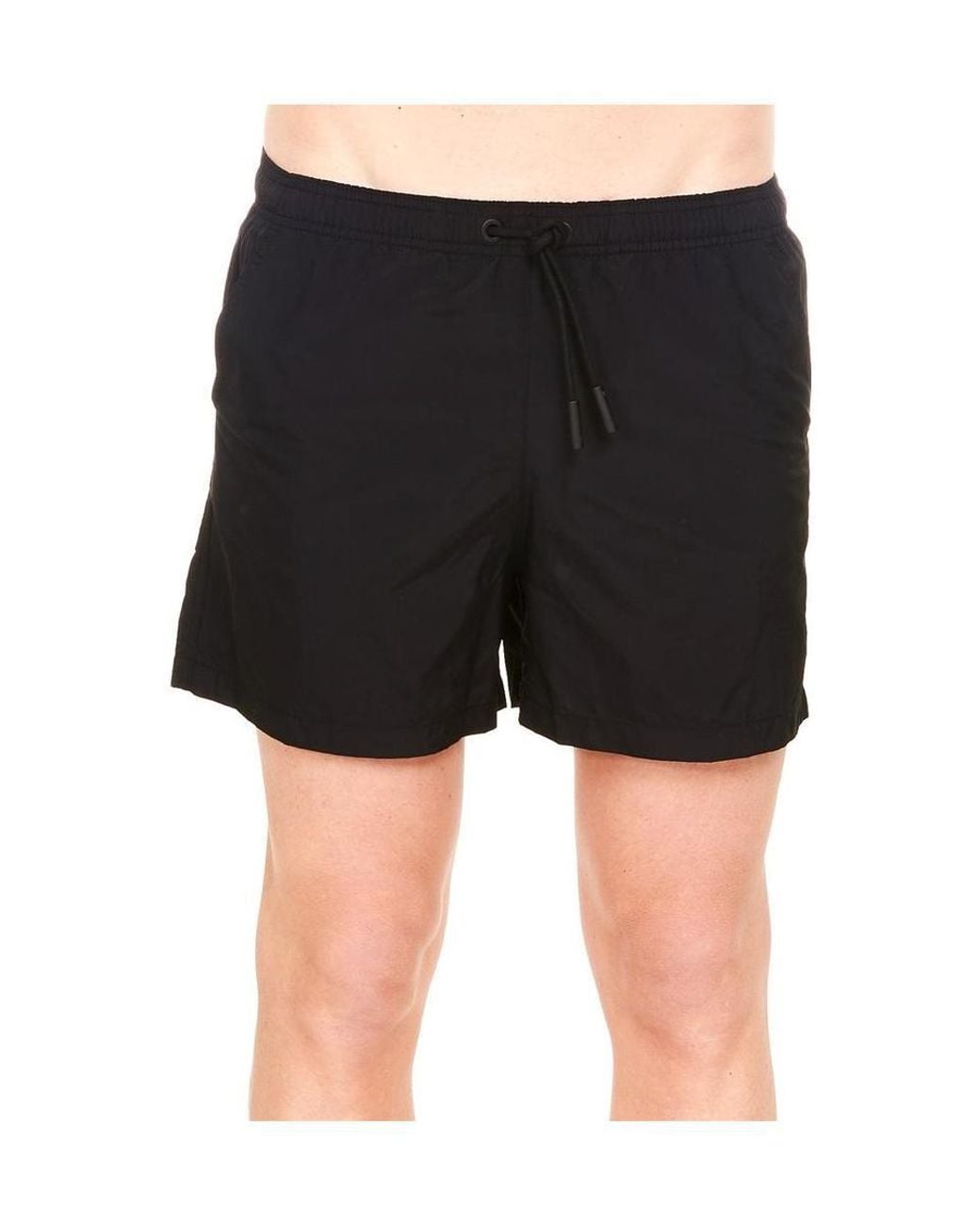 Marcelo Burlon Black Embroidered Cross Swim Shorts for men