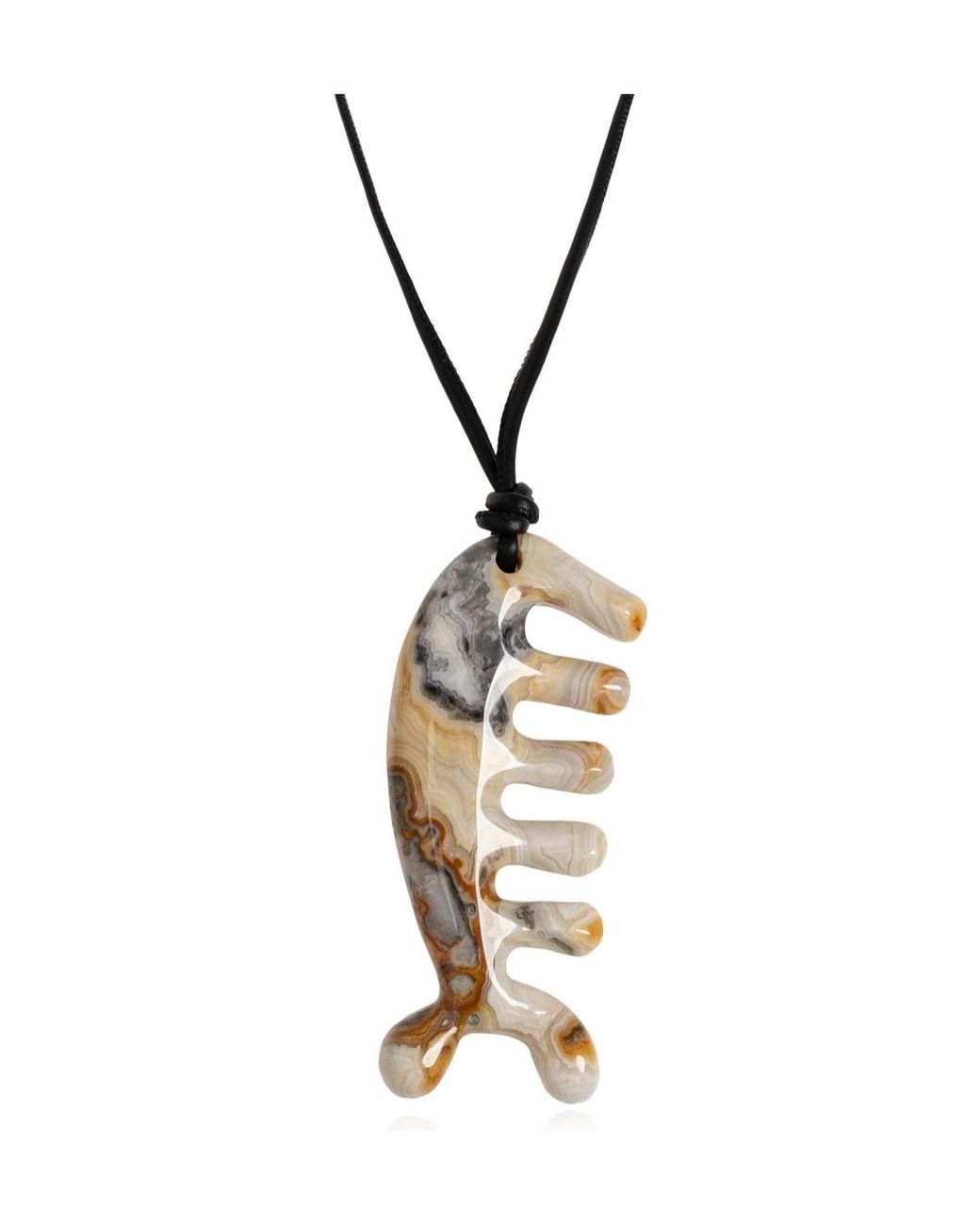 Lemaire Metallic Long Pendant Necklace for men