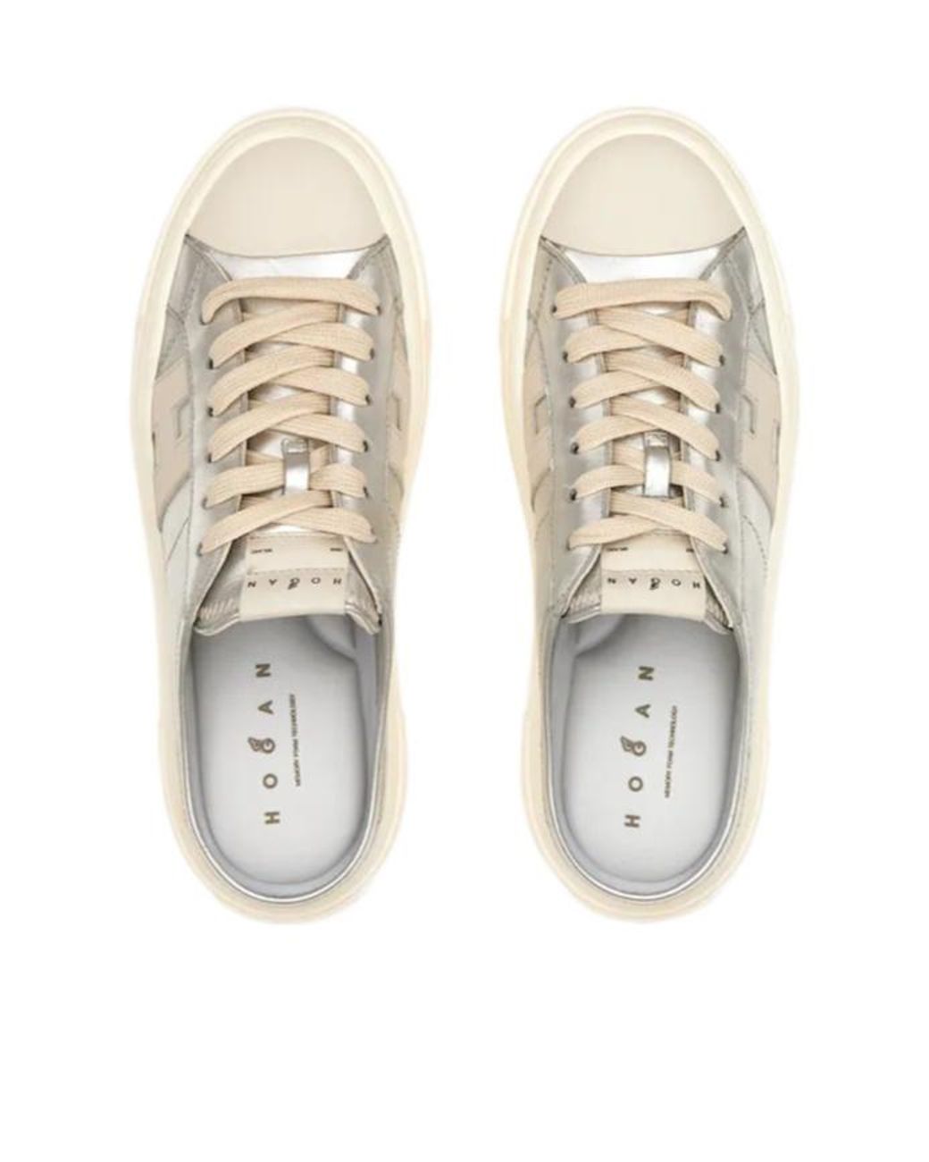 Hogan White Crosswind Mules