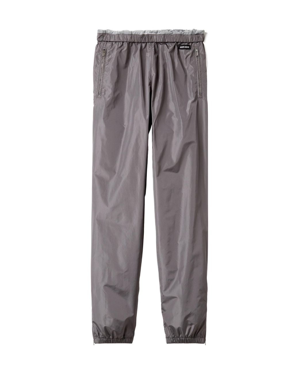 Miu Miu Gray Technical Silk Joggers