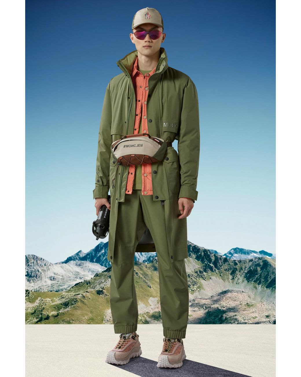 Moncler Green Grenoble Zipped Pockets Tailored Pants for men