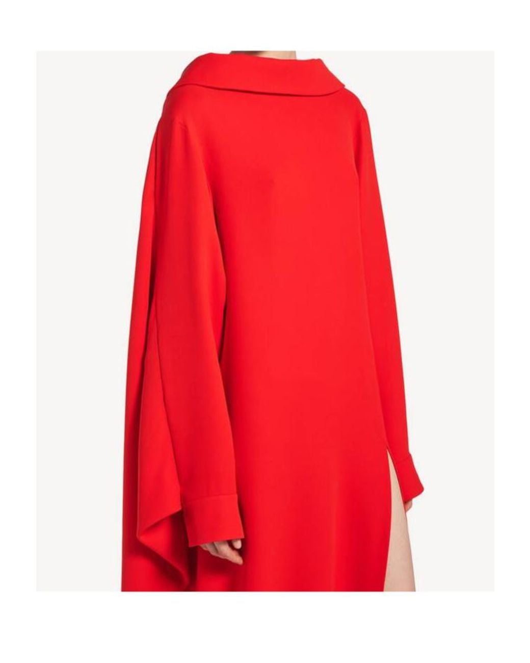 Balenciaga Red Draped Dress