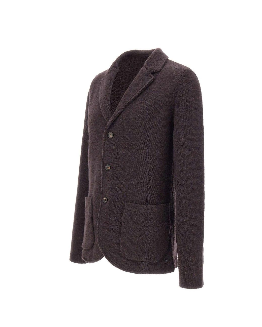 Eleventy Blue Patch Pocket Knit Blazer for men