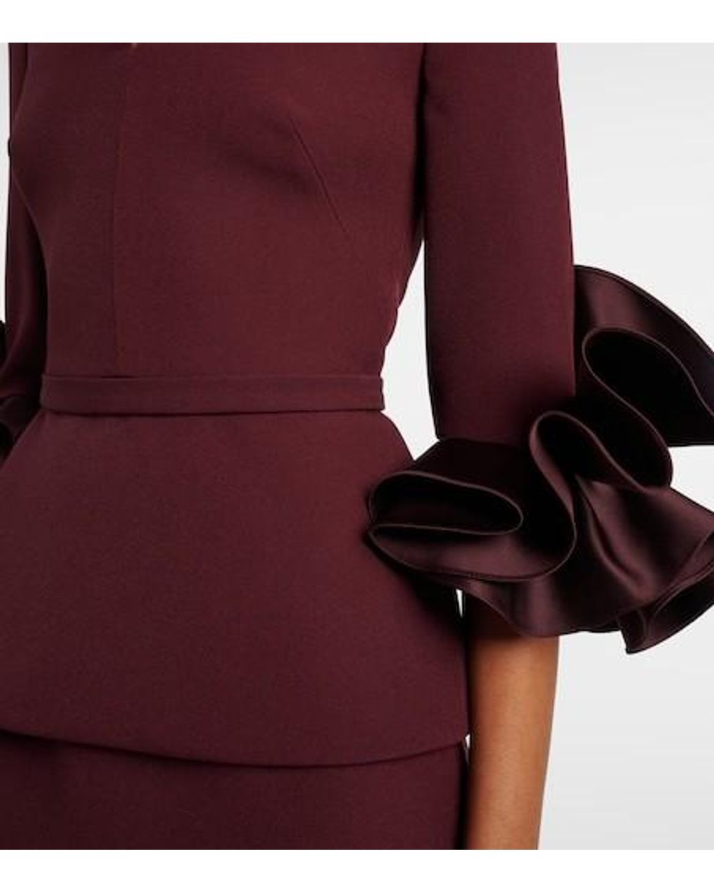 Safiyaa Red Clemenza Crepe Gown