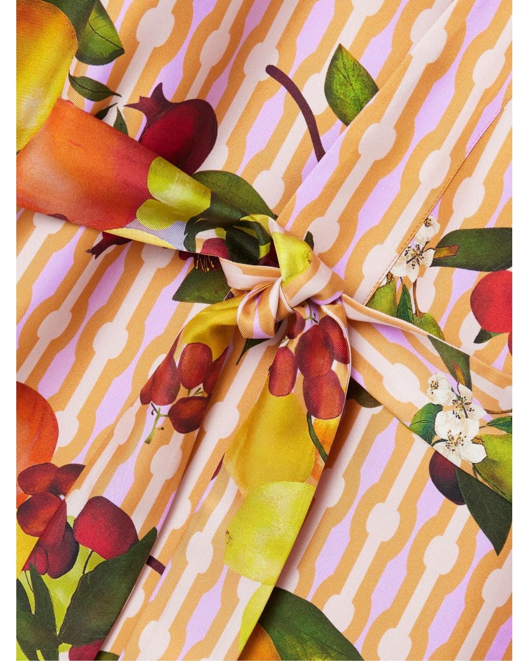 Eres Metallic Saveur Reversible Printed Silk-Twill Robe