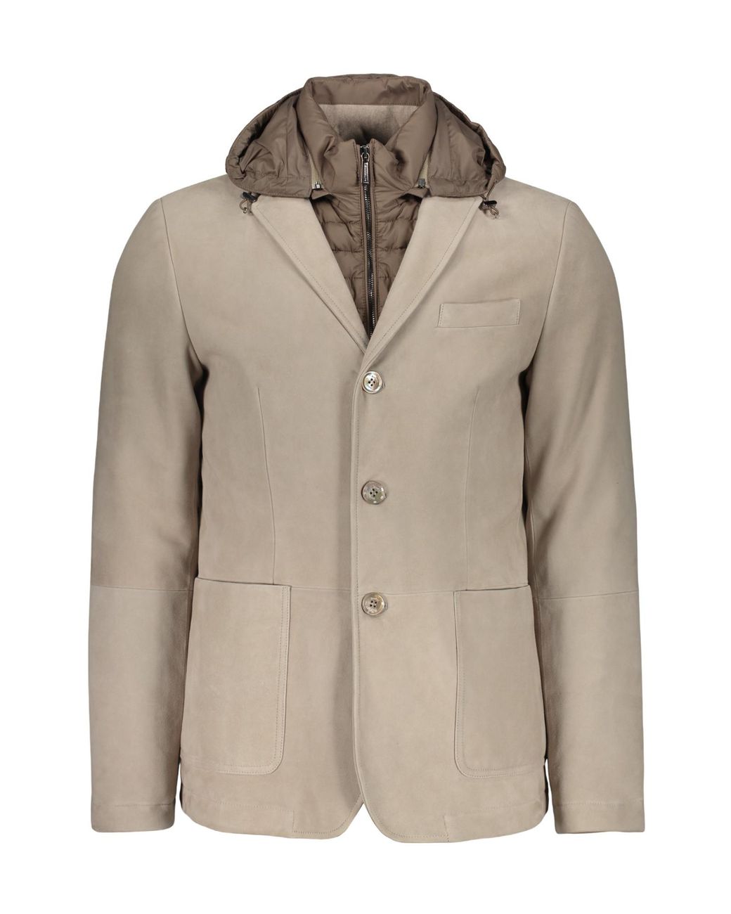 Moorer Natural Bellottour Hooded Blazer Coat for men