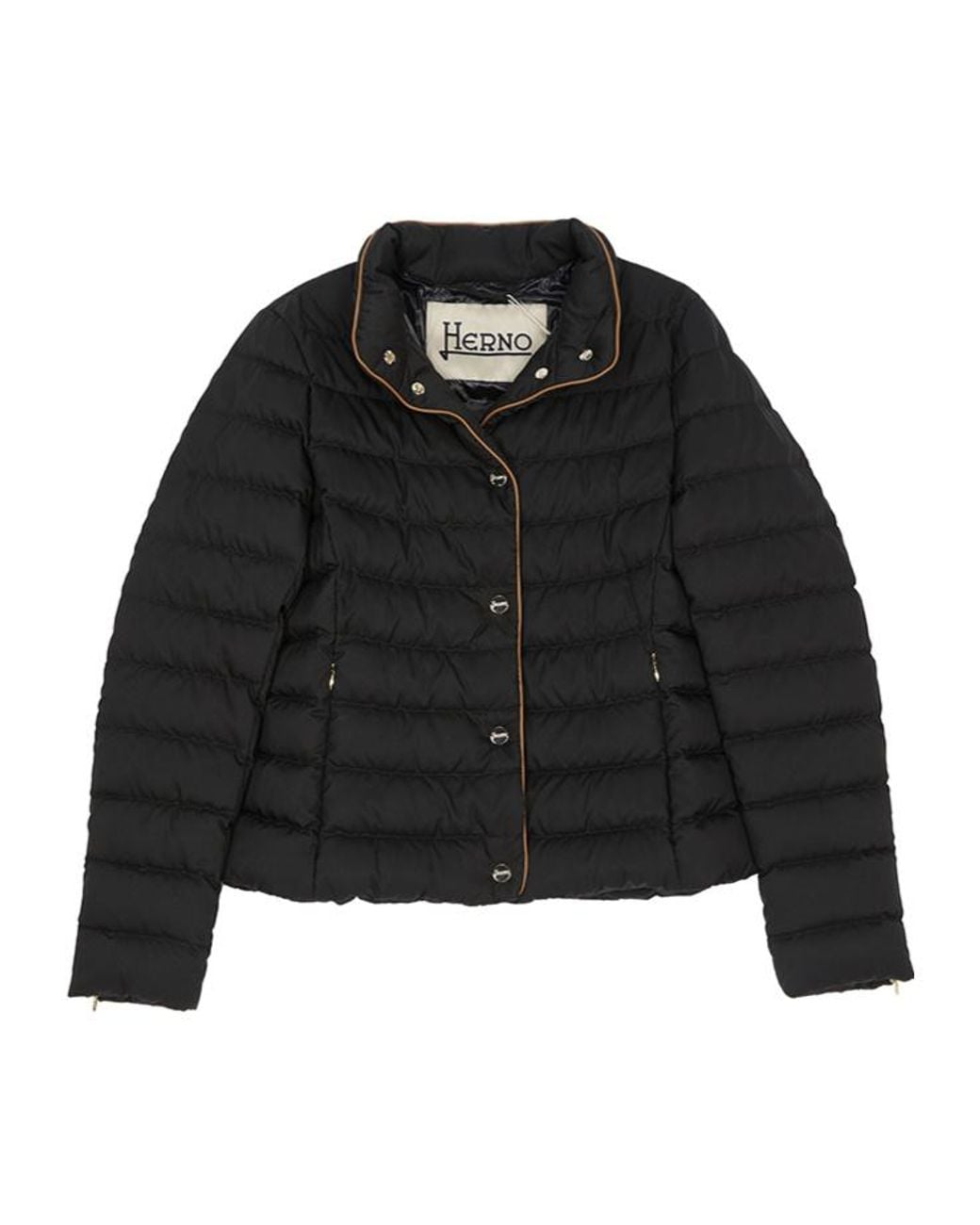 Herno Black Long-Sleeved Down Jacket