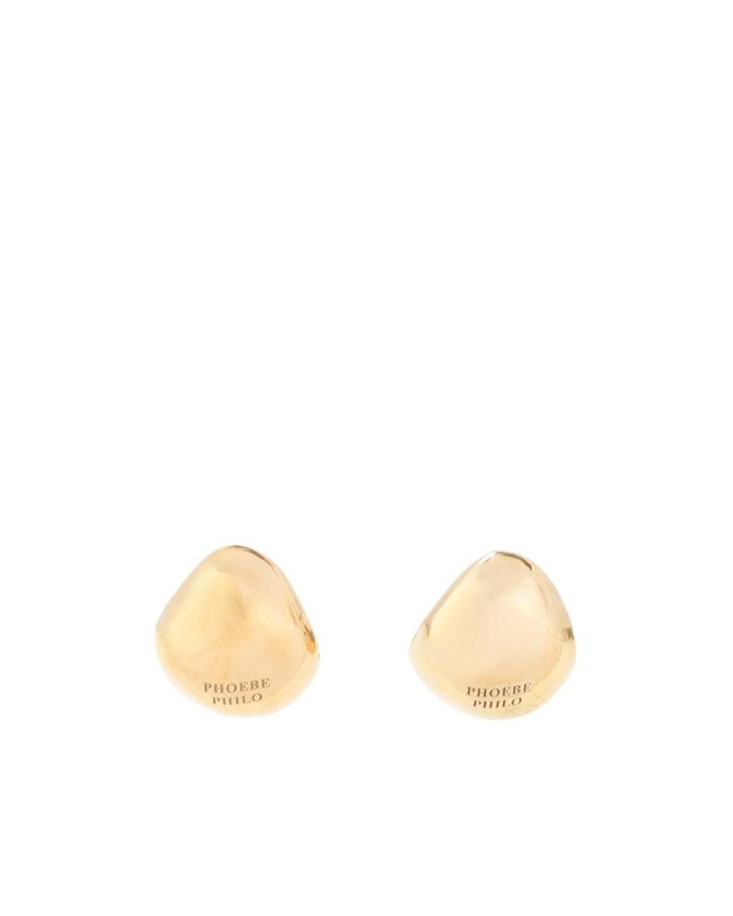 Phoebe Philo Metallic Irregular Stud Earrings