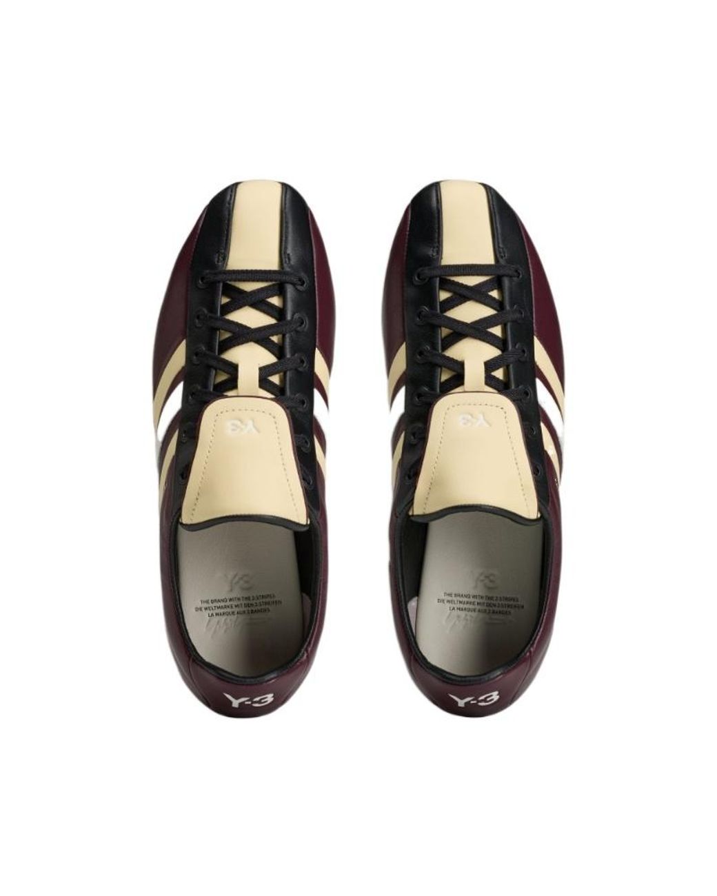 Y-3 Brown Field Leather Sneakers for men