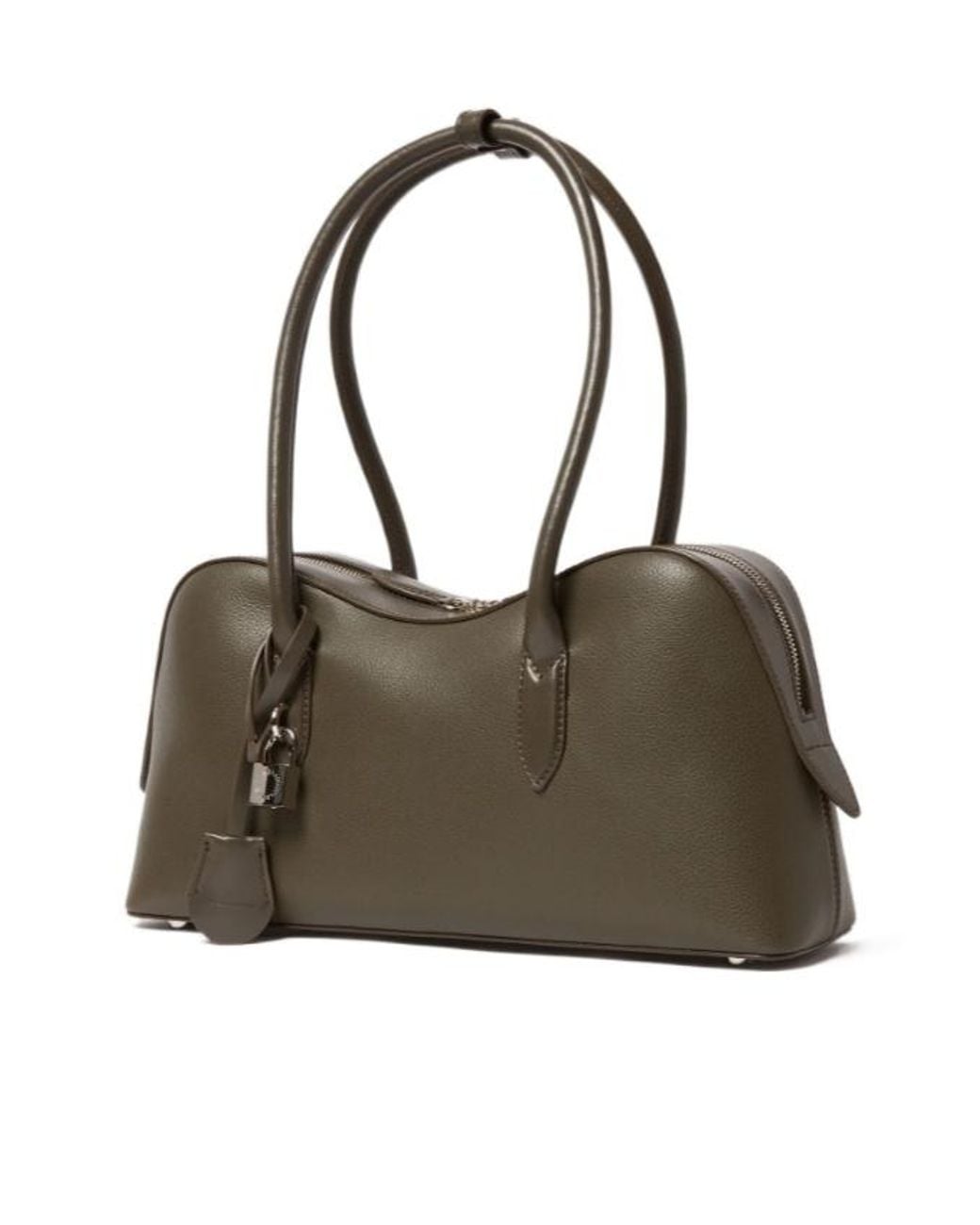 Stella McCartney Brown Stella Ryder Lock Plaque Shoulder Bag