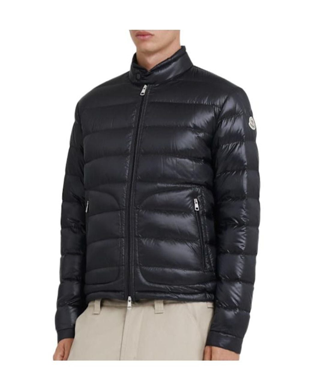 Moncler Black Acorus Lightweight Nylon Down Jacket for men