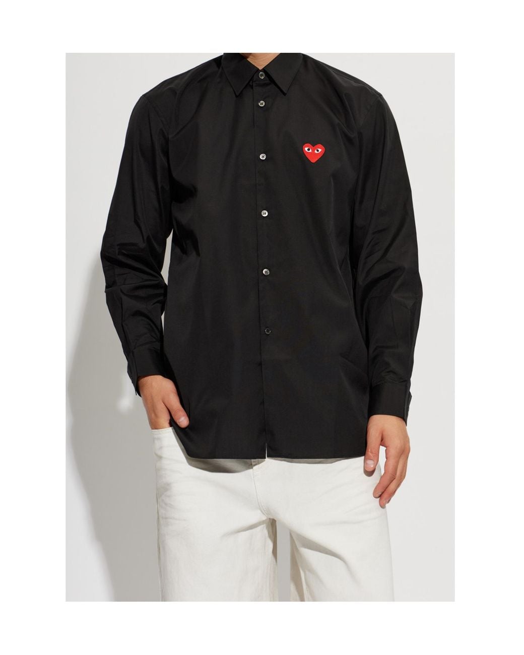 COMME DES GARÇONS PLAY Black Long-Sleeved Shirt for men