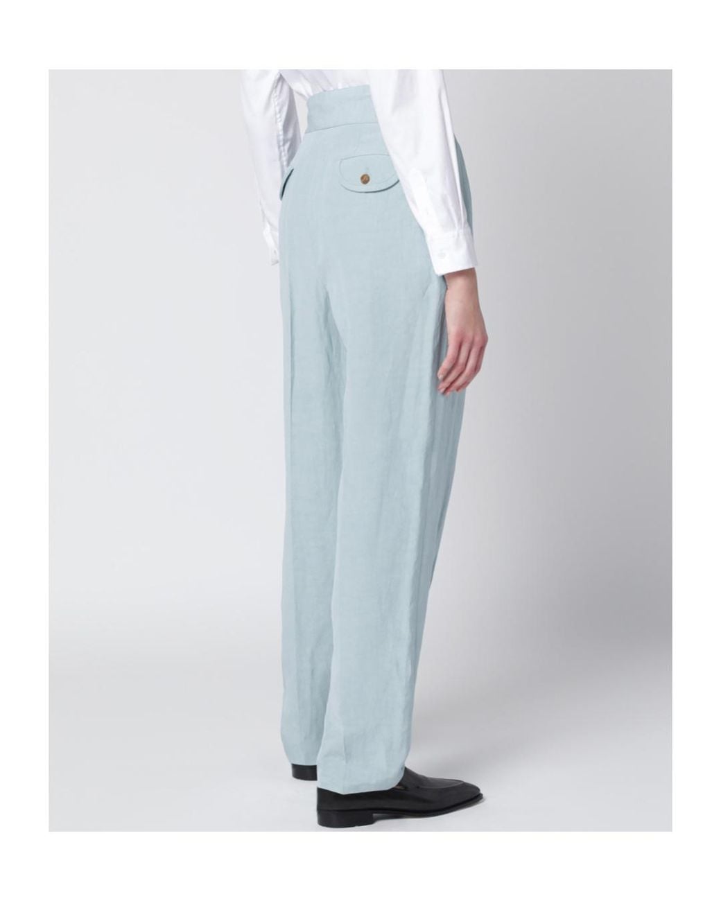Blazé Milano Blue Pleated Tailored Trousers