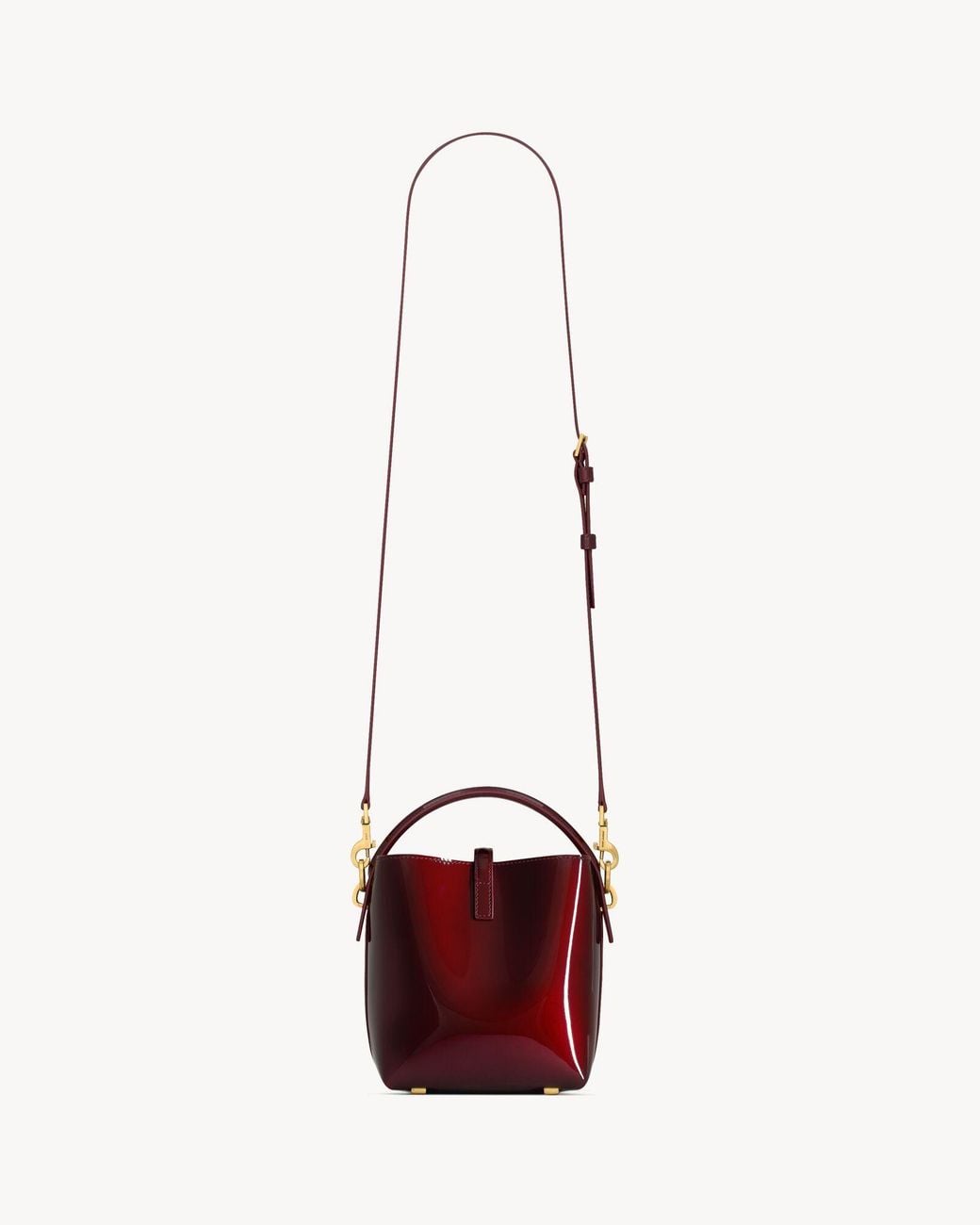 Saint Laurent Red Le 37 Logo Plaque Mini Shoulder Bag