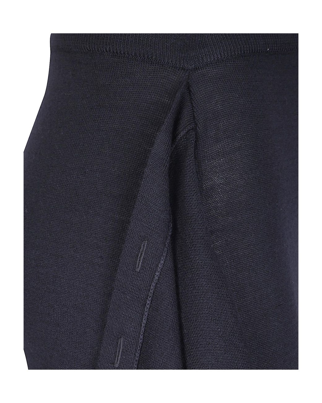Lemaire Blue Asymmetric Wrap Skirt